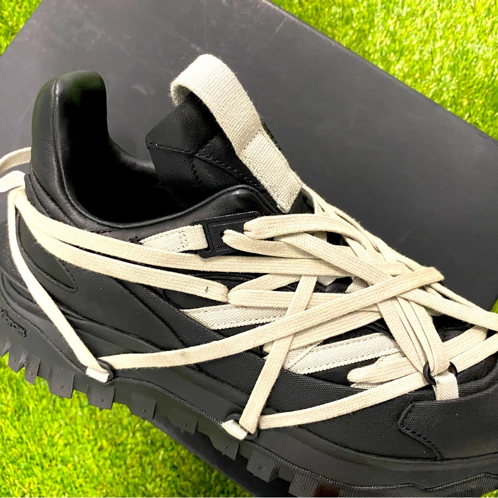 Moncler Rick Owens Megalace Trailgrip Leather Sneakers RARE